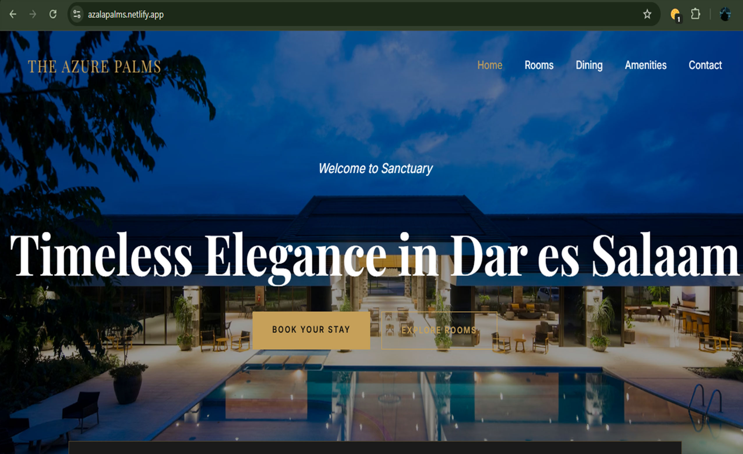 Azala Palms - Luxury Hotel Website