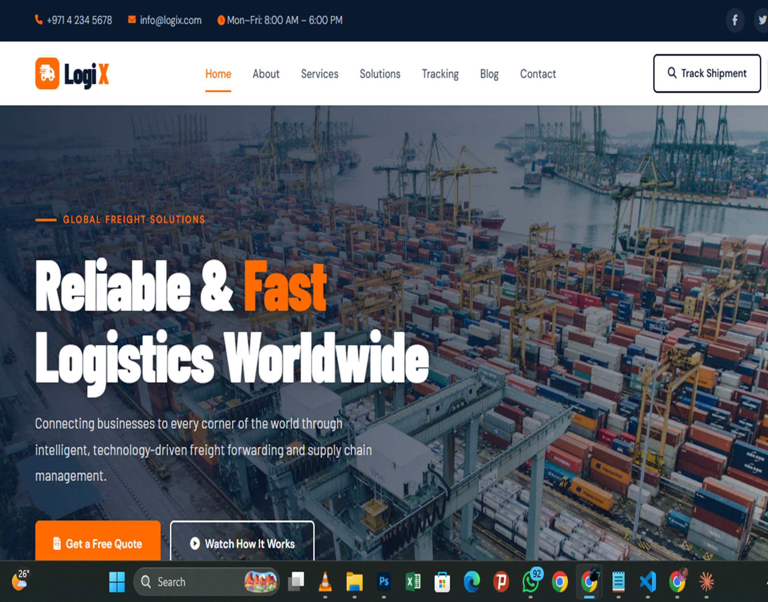 LogiX - Corporate Logistics Website